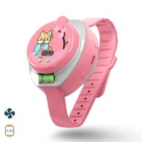 手表小风扇迷你便携usb小型学生随身手环充电式懒人可爱创意礼物 粉色