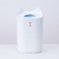 空气净化加湿器大雾量大型客厅房间卧室办公室母婴桌面可爱香熏 招财猫款时尚白[送USB线]+双喷 3.3升+三档控制+断电