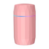 1.2L双喷头加湿器usb静音家用卧室车载空调香薰小型办公室桌面热 单喷头钻石[粉色升级版] 标配