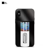 纳米补水喷雾神器适用于苹果xr手机壳iPhonex喷水xs带喷雾xsmax补 苹果xsmax 补水喷雾壳-黑色