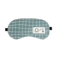 蒸汽热敷USB充电加热艾绒眼罩爱目睡眠遮光护眼黑眼圈缓解眼疲劳 绿格子 厂家直销:单眼罩[无赠品]