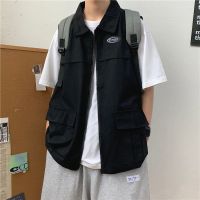 夏季高档马甲男外套新款轻薄夏天工装男士背心马甲棉春装薄款 黑色纯棉马甲[高质量] M 收藏优先发货