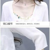 [两件套]雪纺吊带连衣裙女夏中长款2021新款显瘦遮肚淑女套装裙 单件披肩 S [95斤内]