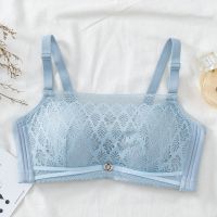 无磁无钢圈文胸薄款抹胸聚拢性感防走光少女内衣女学生韩版防下垂 宝石蓝单件 928 70A 32A薄杯