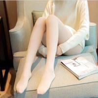 薄绒大码打底裤袜女秋冬踩脚胖MM加绒中厚加肥加大连裤袜肉色外穿 肤色1条 春秋不加绒[连袜款]80-230斤