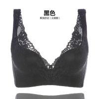 高档内衣套装女聚拢性感迷人新款内裤全套乳罩收副乳防下垂胸罩 黑色-单件 32B/70B