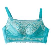 多彩多姿品牌内衣无钢圈B杯收副乳聚拢蕾丝中模杯内衣胸罩66035 松花绿 70B