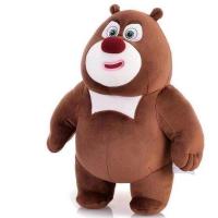 熊出没毛绒玩具熊大熊二玩偶公仔光头强男女孩睡觉抱枕生日礼物 熊大[收藏送小礼品] 25厘米