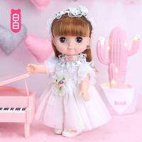 会说话可爱咪露洋娃娃公主换装黛蓝芭比女孩儿童宝宝玩具生日礼物 小白白(约26厘米)会眨眼 发22声(送睡衣+小配件)