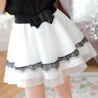 欧根纱蓬蓬裙女夏半身裙高腰网纱短裙裤2021新款百搭钉珠a字裙子 白色蕾丝边 S (80--95斤)