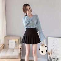 夏季女下半身裙子半身裙学生韩版牛仔背带裙女裙子女jk格 黑色 XS 70-80斤