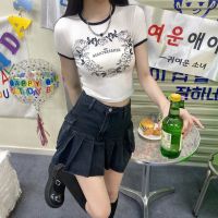 夏季高腰百搭显瘦超短辣妹a字半身裙女复古vintage牛仔百褶裙子潮 黑色[优质版] [牛仔百褶短裙] XS