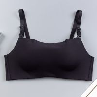 南极人无痕抹胸内衣女无钢圈小胸聚拢防走光裹胸式文胸性感薄胸罩 黑色单件 32/70A