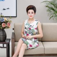加大加肥棉绸睡裙睡衣女夏人造棉连衣裙中老年长款体闲家居妈妈装 墨绿叶花 L 建议50斤以下裁剪裁小的