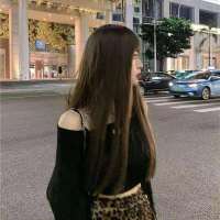 炸街甜辣套装春夏款女装新款长袖露脐T恤+性感蕾丝边豹纹半身短裙 单件T恤 S 建议85斤以下