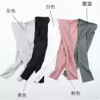 女童冰丝打底裤2021新款夏季外穿薄款儿童七分裤婴儿宝宝九分裤子 灰色 七分裤 90 建议身高80-90cm