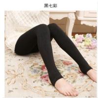 2020新款打底裤女外穿七彩棉裤袜高腰春秋冬季加厚加绒裤保暖踩脚 七彩黑 七彩棉230克