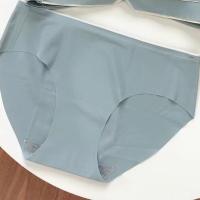 撞色日系薄款无痕内衣女小胸聚拢无钢调整型收副乳女生内衣套装 同款内裤1条 32/70AB通用杯