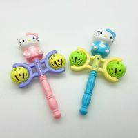 新生婴幼儿安抚玩具0-1岁宝宝男女孩益智早教抓握沙锤手摇铃水煮 小猫摇铃 1个（颜色随机）