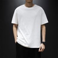 2021新款中国风复古短袖男士T恤刺绣大码胖子半袖唐装上衣服男装 白038 M 建议90-120斤