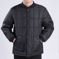 中老年人棉衣男装羽绒棉袄大码老人棉服爷爷爸爸装冬季保暖衣外套 黑蓝色[多兜款] XL码[适合100-130斤]