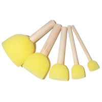 儿童绘画海绵印刷印章diy画画涂鸦玩具幼儿早教滚筒棒拓印EVA套装 圆形蘑菇印章(5件套)(3)