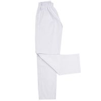 护士裤子白色工作裤松紧腰夏季薄款女蓝色粉色白色三色可选四季款 白色无兜厚（涤卡） S