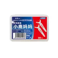 后槽牙线 Y型设计 小鹿妈妈 后牙牙线家庭装超细高弹力牙线棒牙签 Y型牙线(30支盒装)