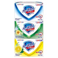 香皂家用批发洗手脸洗澡除螨留香深层洁面家庭装花香肥皂 纯白+柠檬+金银花(3块)