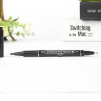 盾牌记号笔细头勾线笔小双头油性记号笔彩色黑色绘画儿童马克笔 黑色10支/盒