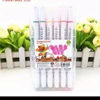 天好MARK 少儿专业双头马克笔套装动漫设计小学生手绘彩色笔 12色