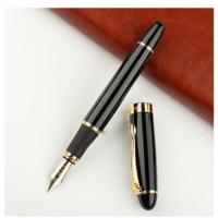 金豪X450钢笔高颜值古风男士金属墨囊套装 书法吸水钢笔学生刻字 黑亮色(大班钢笔)) 1支钢笔(无礼品)