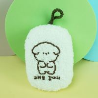 搓澡神器婴儿洗澡海绵沐浴擦宝宝后背搓泥搓背新生儿童洗澡巾搓灰 ins新款[小狗] [加大加厚]