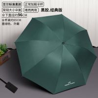 五折太阳伞折叠晴雨两用胶囊迷你遮阳防晒女学生可爱晴雨两用雨伞 三折八骨加大款-深林绿 雨伞