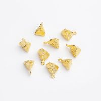 小粽子吊坠端午节diy手工小孩子宝宝制作编织手链绳项链挂件材料 金色小粽子10个