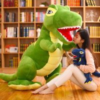 霸王龙公仔恐龙玩偶布娃娃男孩礼物生日礼物玩具 绿色霸王龙 35厘米