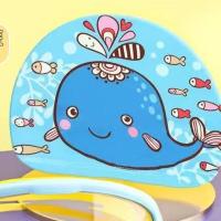 儿童泳镜卡通大框防水防雾高清潜水镜专业护目潜水男女童游泳装备 儿童泳帽 儿童泳帽[女孩款]