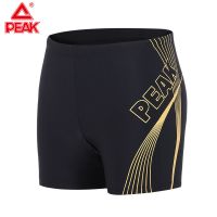 匹克泳裤男五分平角防尴尬泳衣温泉沙滩泳装装备速干短裤男士游衣 YS00102黑金 M
