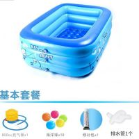 送排水管约1.2米3层游泳池小孩洗澡浴盆婴儿充气儿童玩具池家用成 约1.2三环 基础套餐