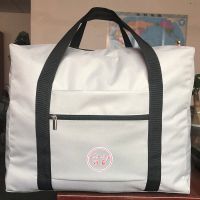 牛津布旅行收纳袋可套拉杆箱大容量棉被收纳袋衣物行李收纳旅行包 灰色 小号[38*14*30]