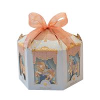 旋转木马喜糖盒子ins伴手礼盒少女心回礼糖盒婚礼创意桌糖盒空盒 旋木小号(10.2*6*3) [1个]看样