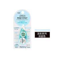 日韩文具可爱迷你荧光修正带日记手帐修饰带彩色装饰带图案 淡蓝色