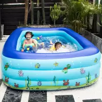 傲点儿童充气游泳池宝宝家用室内外洗澡戏水玩具池 1.3米泳池+脚泵+10个球+修补包
