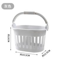 手提洗澡篮子浴室小浴筐澡堂塑料沐浴洗漱篮置物篮收纳筐洗浴篮 小号塑料灰色