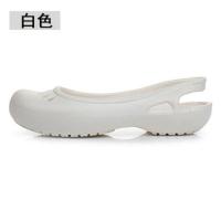 夏季croos洞洞鞋女平底凉鞋户外包头大码果冻沙滩鞋护士休闲鞋女 白色 按平时尺码 38 38=W8