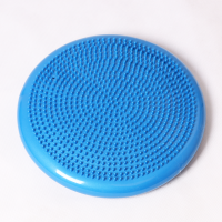 感统训练器材儿童早教加厚玩具平衡触觉盘瑜伽垫坐垫气垫脚踝锻炼 蓝色一个
