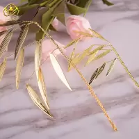 观音菩萨柳枝净瓶法器佛像法器观音手里拿的法器杨柳玉净瓶配件 小号金色柳枝 适合10-12寸佛像