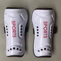 [二件可优惠]足球成人比赛训练专用泰版护具坚固耐磨护小腿 英文白色 成人