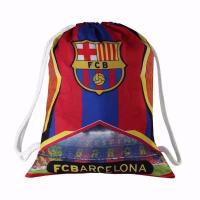 球迷抽绳背包皇马巴萨尤文曼联湖人篮球足球袋鞋袋简易双肩背包 巴萨