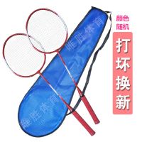 羽毛球拍双拍套装耐用型碳素大人儿童小学生单进攻专业 加强款[送3球+排包]